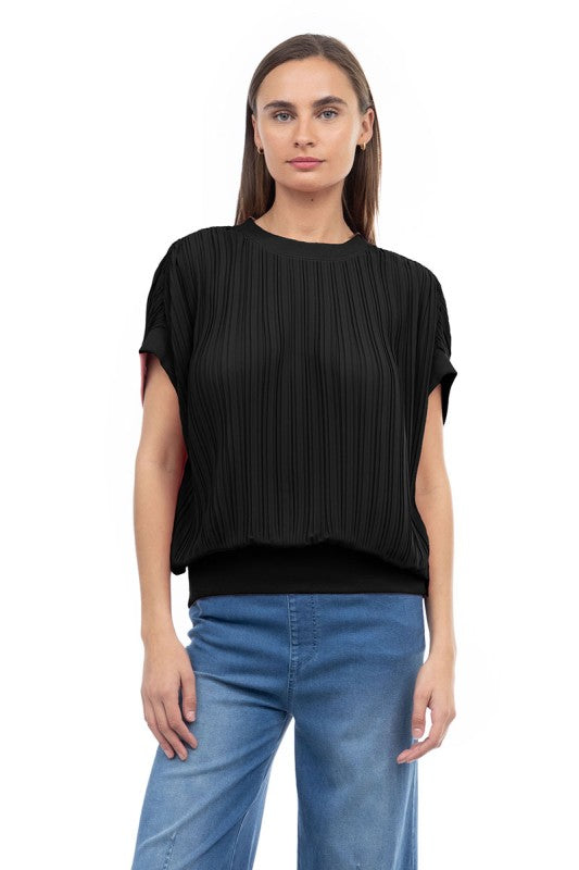 2849 PLEATED DOLMAN TOP