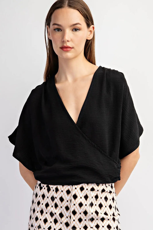 3015 LOOSE FIT V NECK TOP