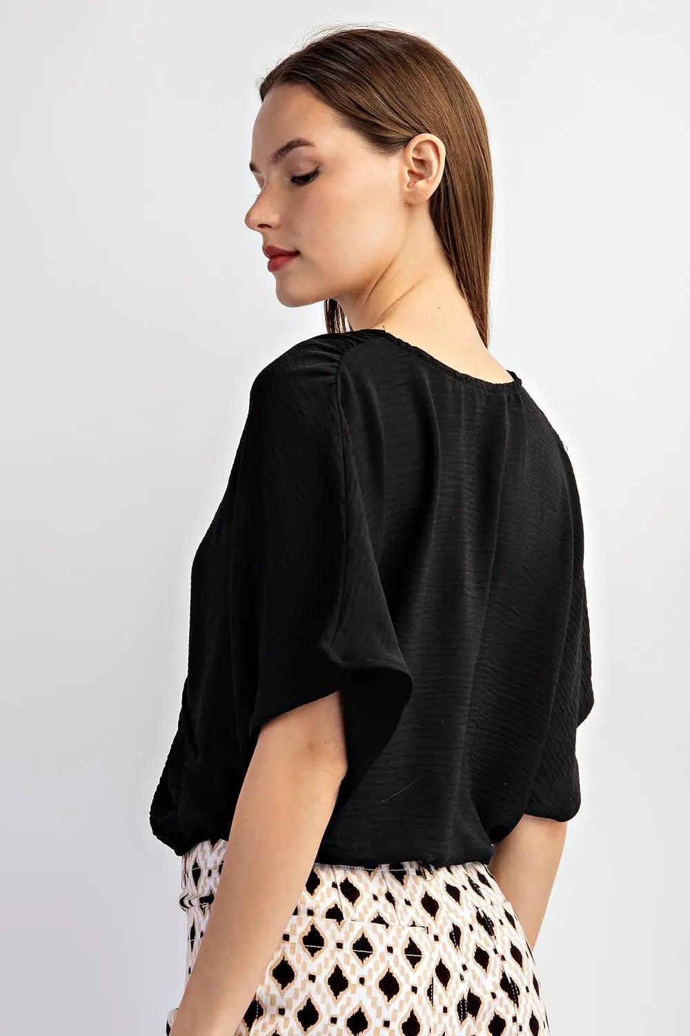 3015 LOOSE FIT V NECK TOP