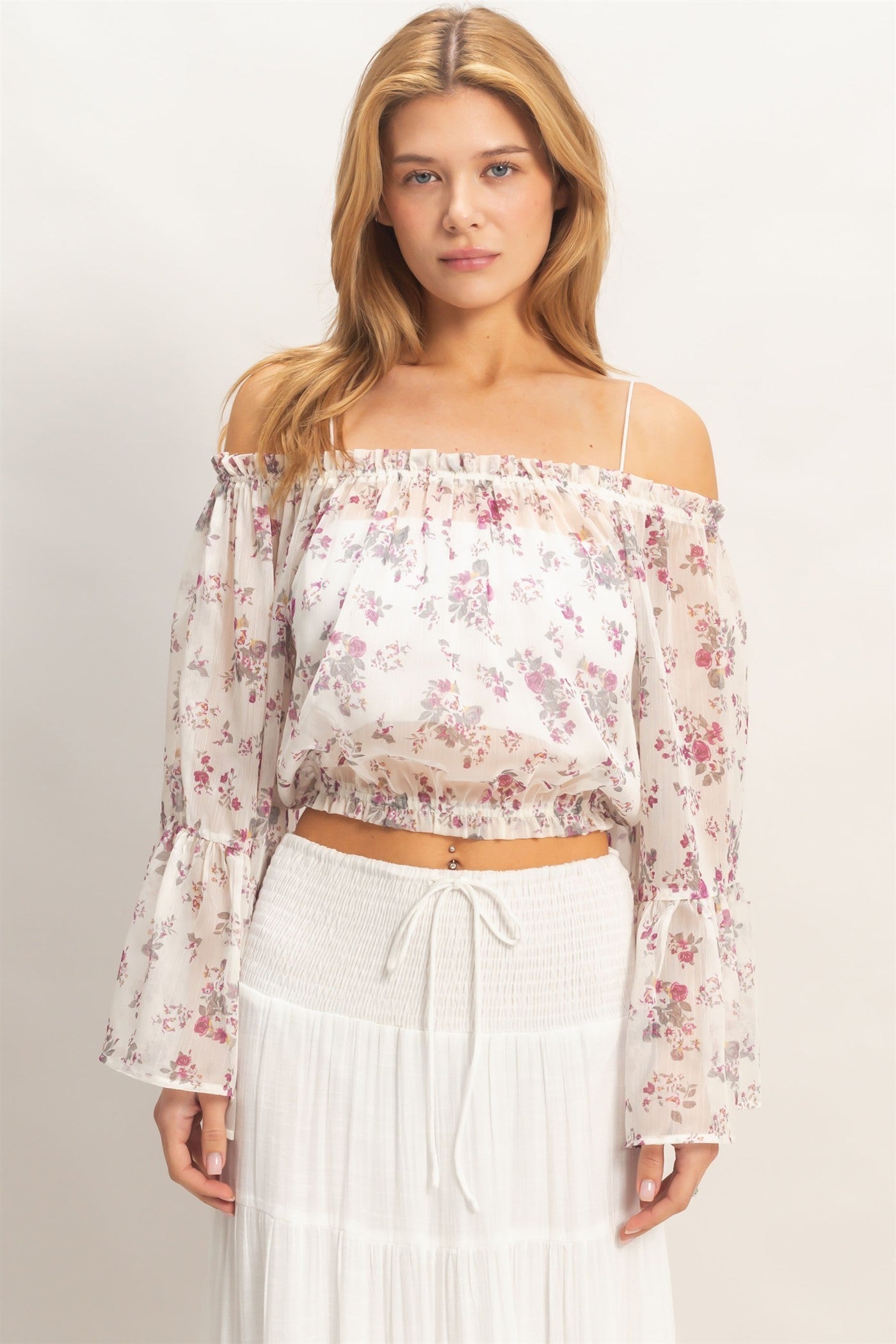 2934 FLORAL OFF SHOULDER TOP