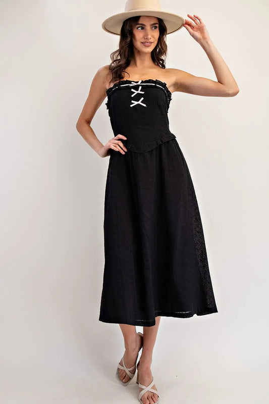 2963 RUFFLE STAPLESS MAXI DRESS