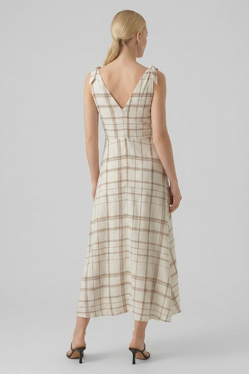 3131 PLAID MIDI DRESS