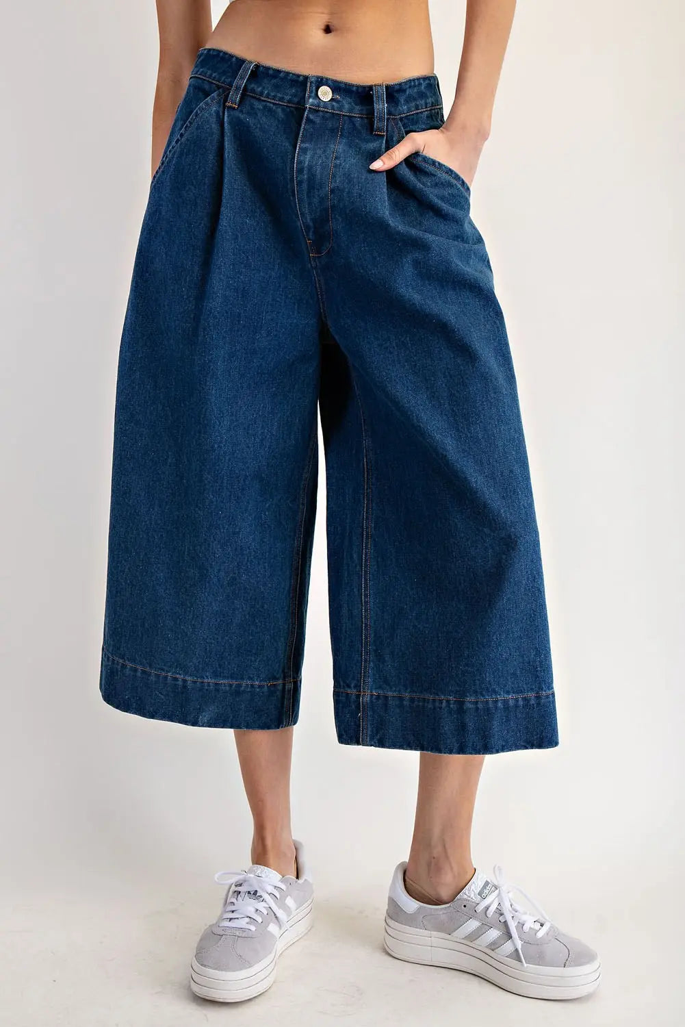 3033 WIDE CROP DENIM PANTS