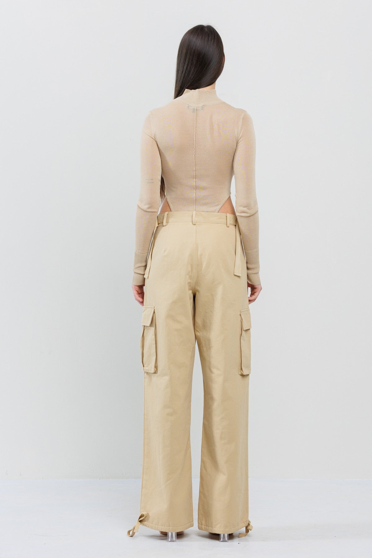 1821 BEIGE TWILL CARGO PANTS