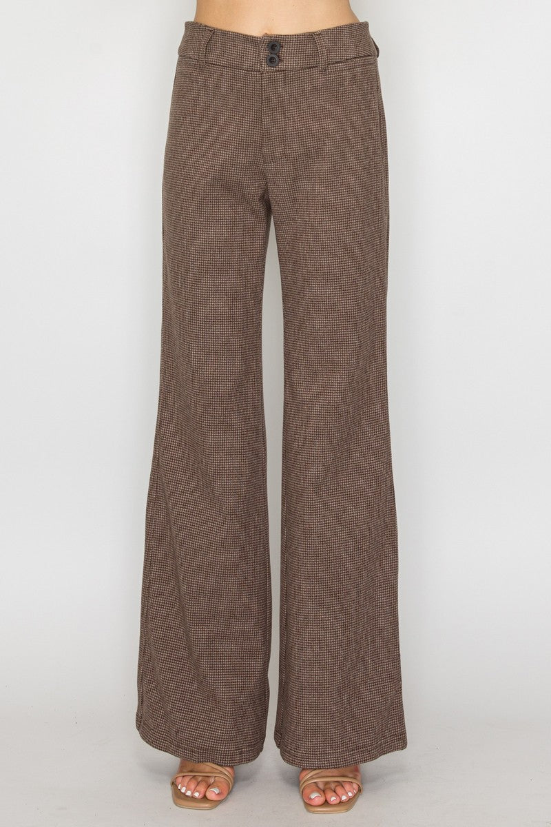 2572 MIDRISE PLAID PANTS