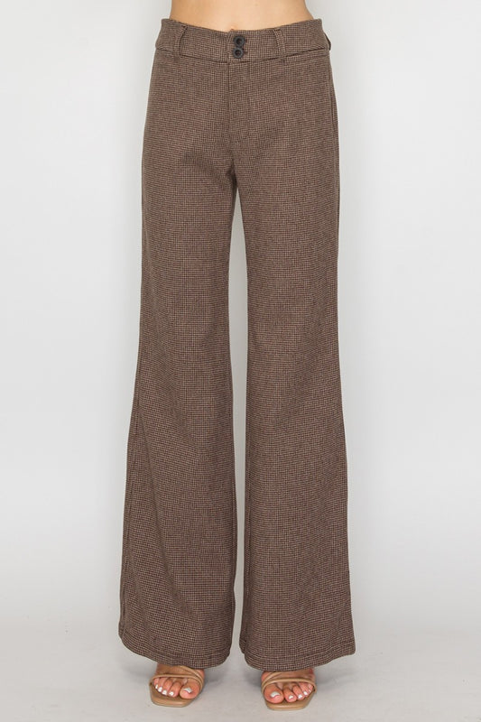 2572 MIDRISE PLAID PANTS