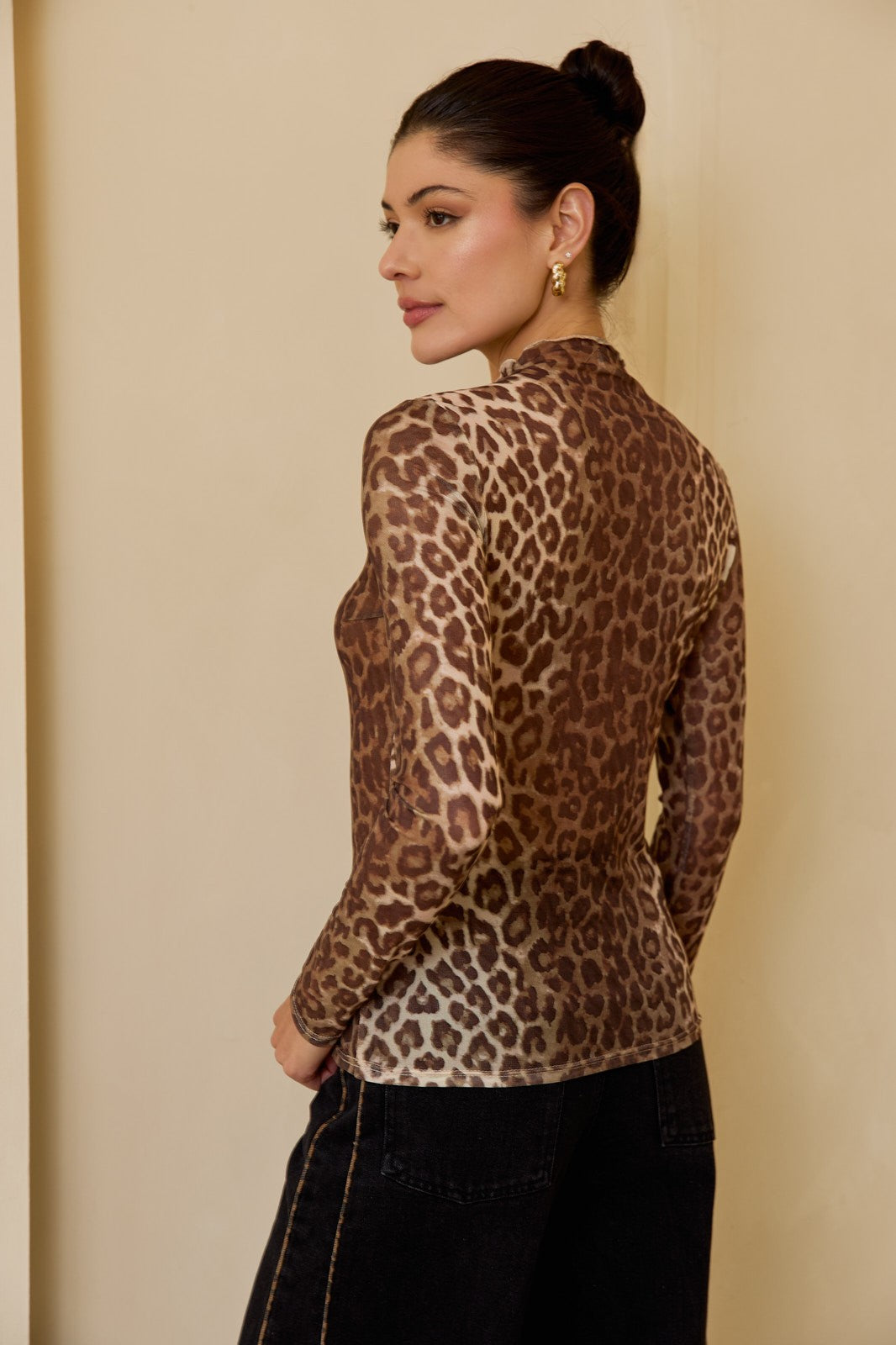 2471 ANIMAL PRINT MESH TOP