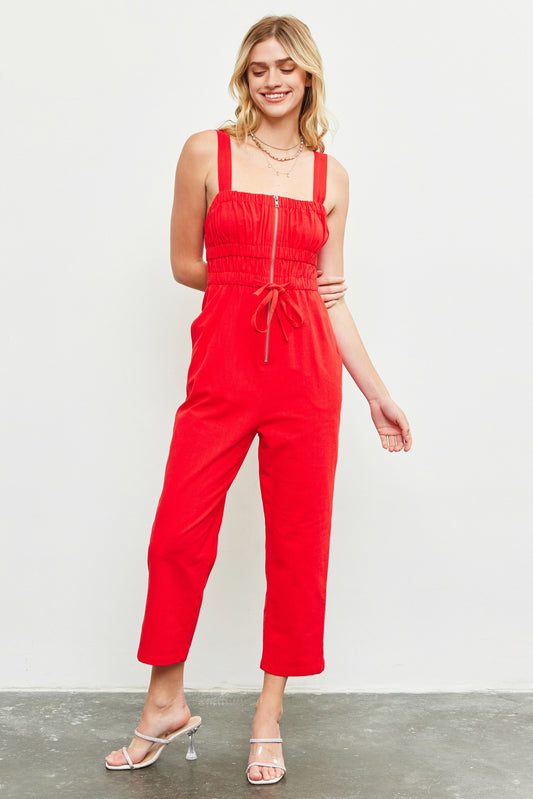 2734 RUCHED JUMPSUIT