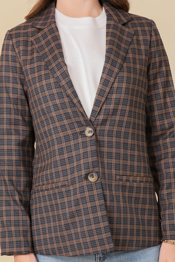 2414 GLEN CHECK PLAID BLAZER