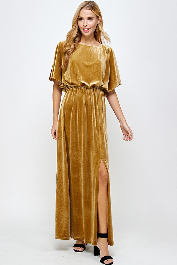 2581 VELVET MAXI DRESS