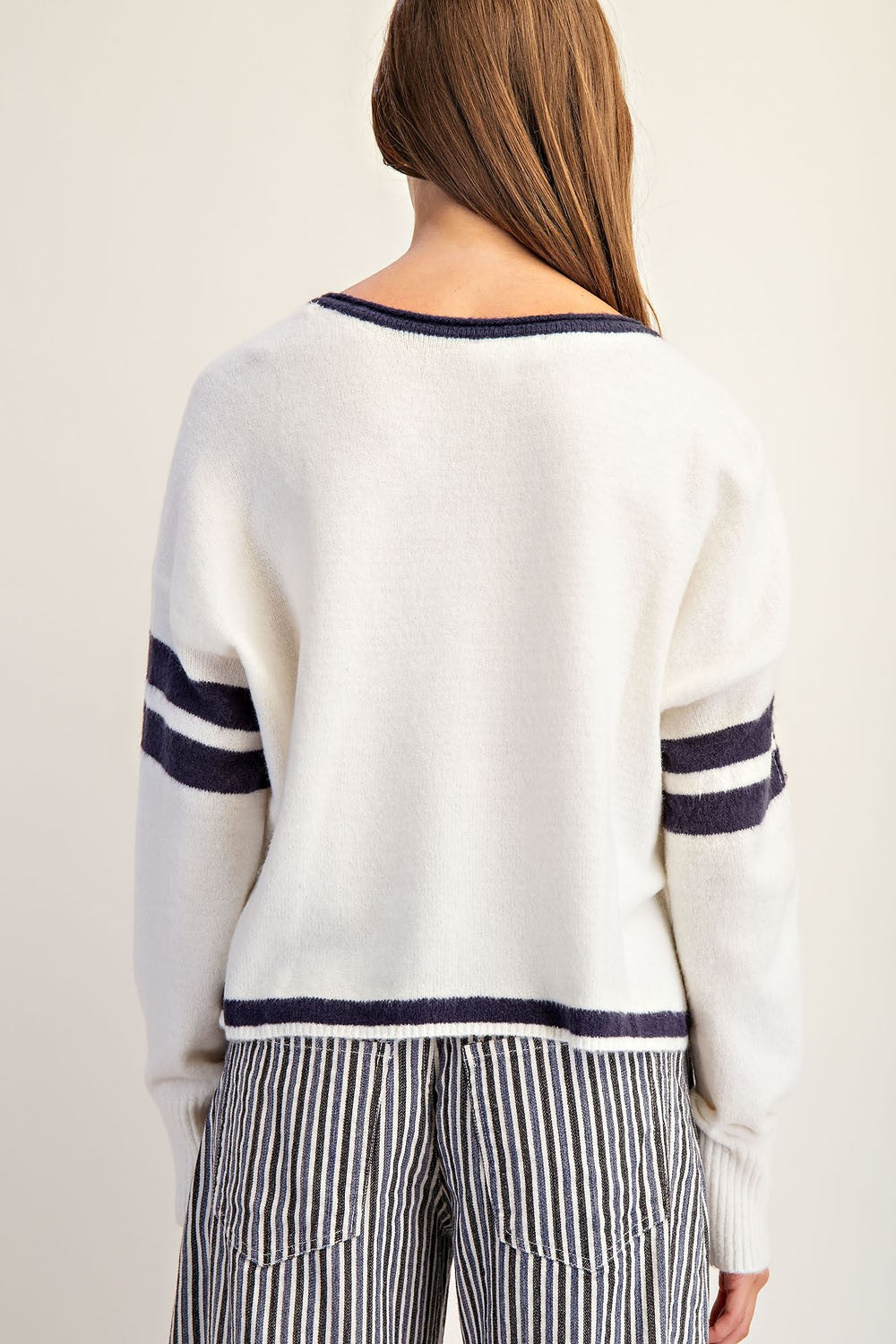 2690 TEDDY BEAR VARSITY SWEATER