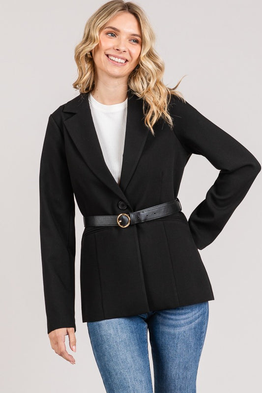 2540 TWILL RING BELTED BLAZER