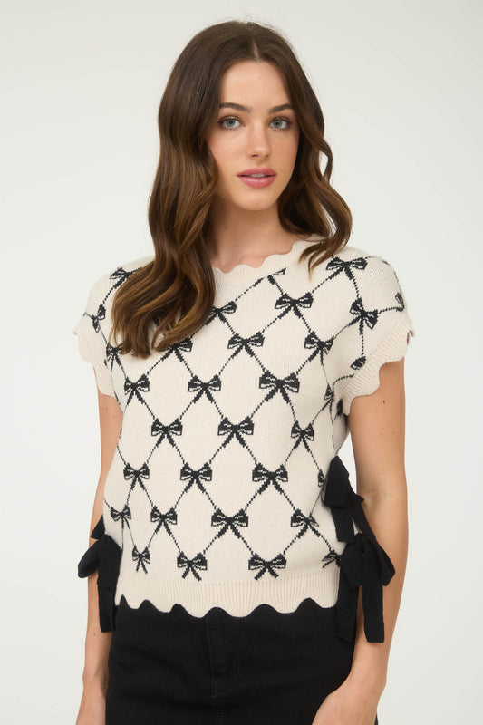 2464 BOW KNIT PULLOVER