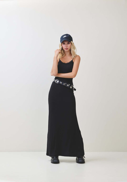 2739 RIBBED MAXI SLIP DRESS