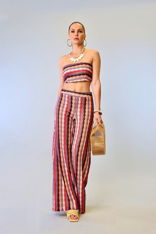 1304 TUBE TOP WITH MATCHING PANT SET