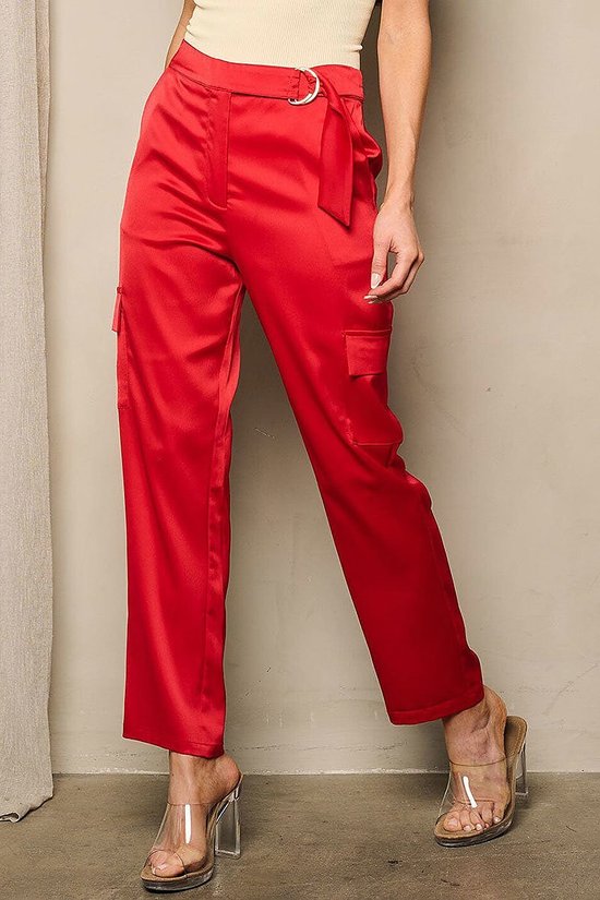 1164 SATIN HIGH WAIST PANTS