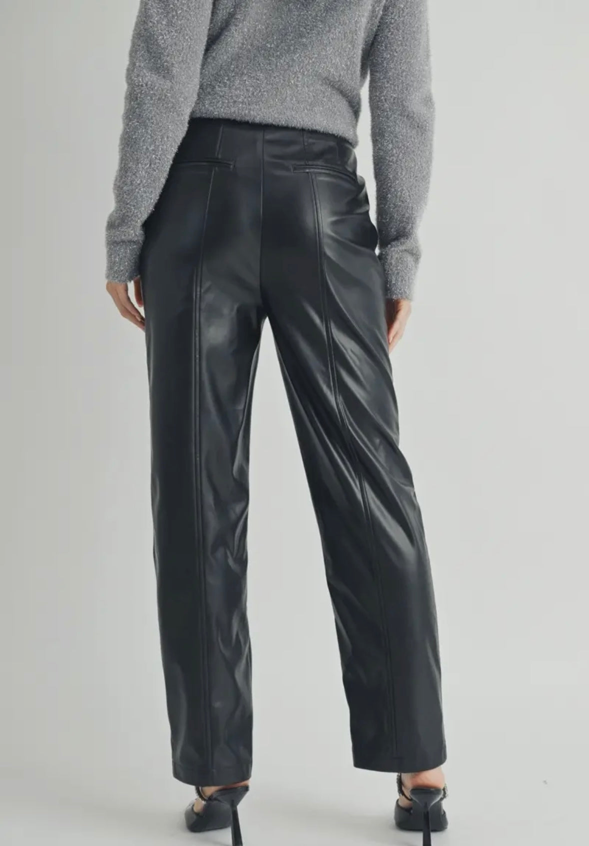 2576 FAUX LEATHER STRAIGHT LEG PANTS