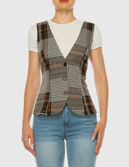 2491 PLAID VEST