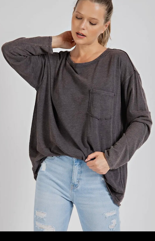 2663 MINERAL WASH SLUB TOP