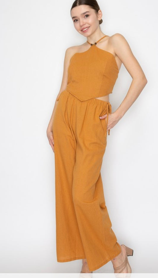 2241 HALTER TOP AND PANT SET