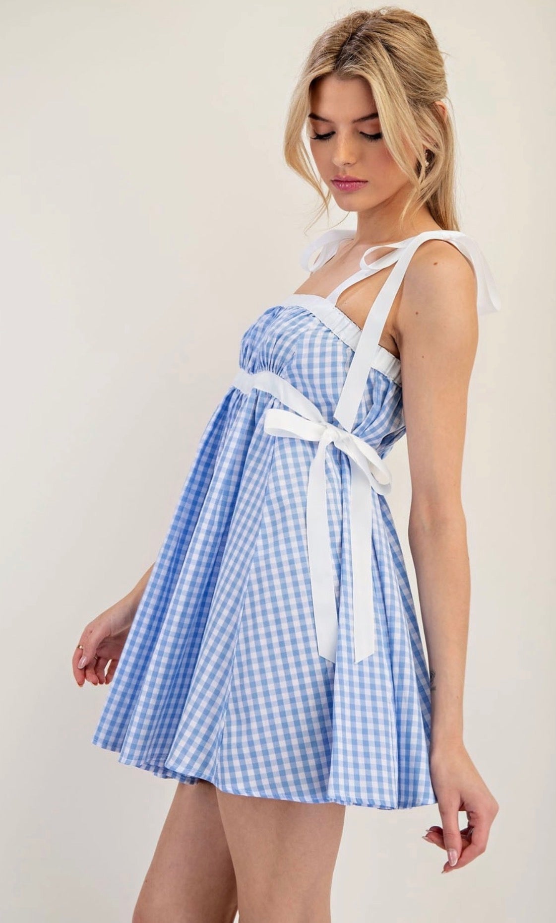 2955 GINGHAM MINI DRESS