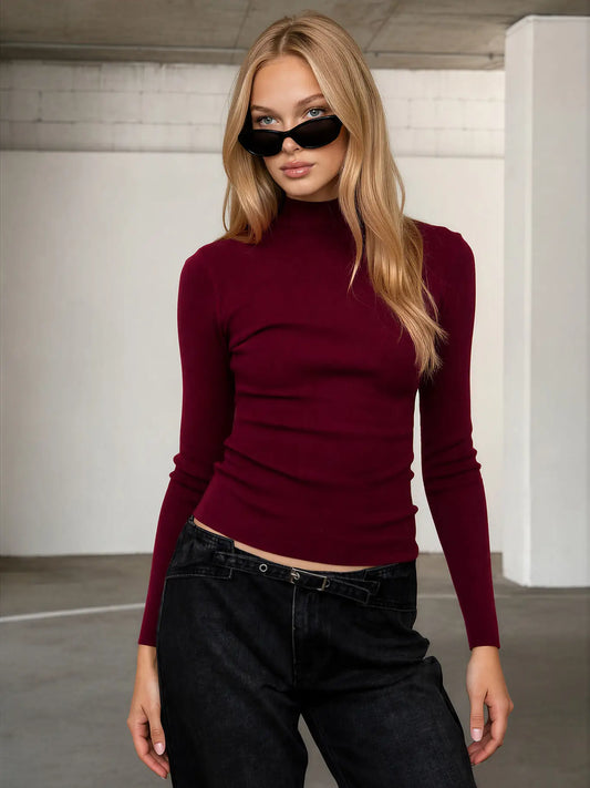 3306 MOCK NECK LONG SLEEVE SWEATER