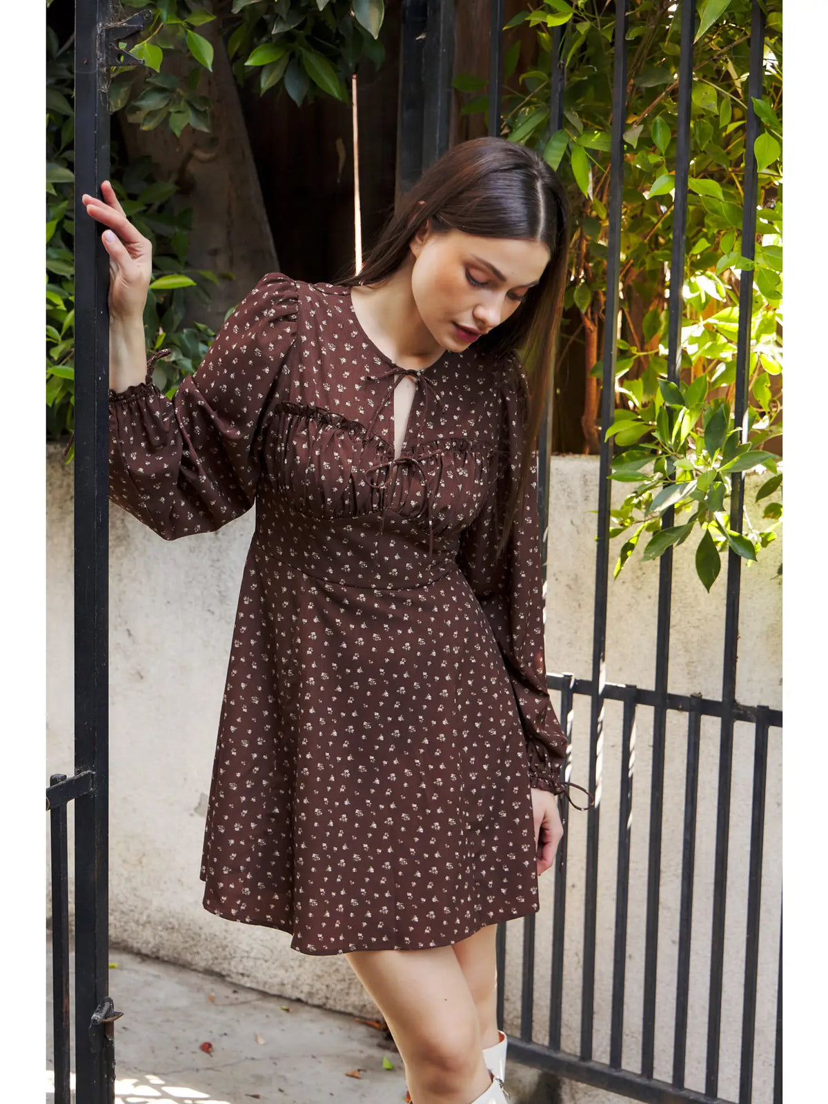 3372 SWEET MOODY FLORAL DRESS