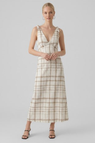 3131 PLAID MIDI DRESS