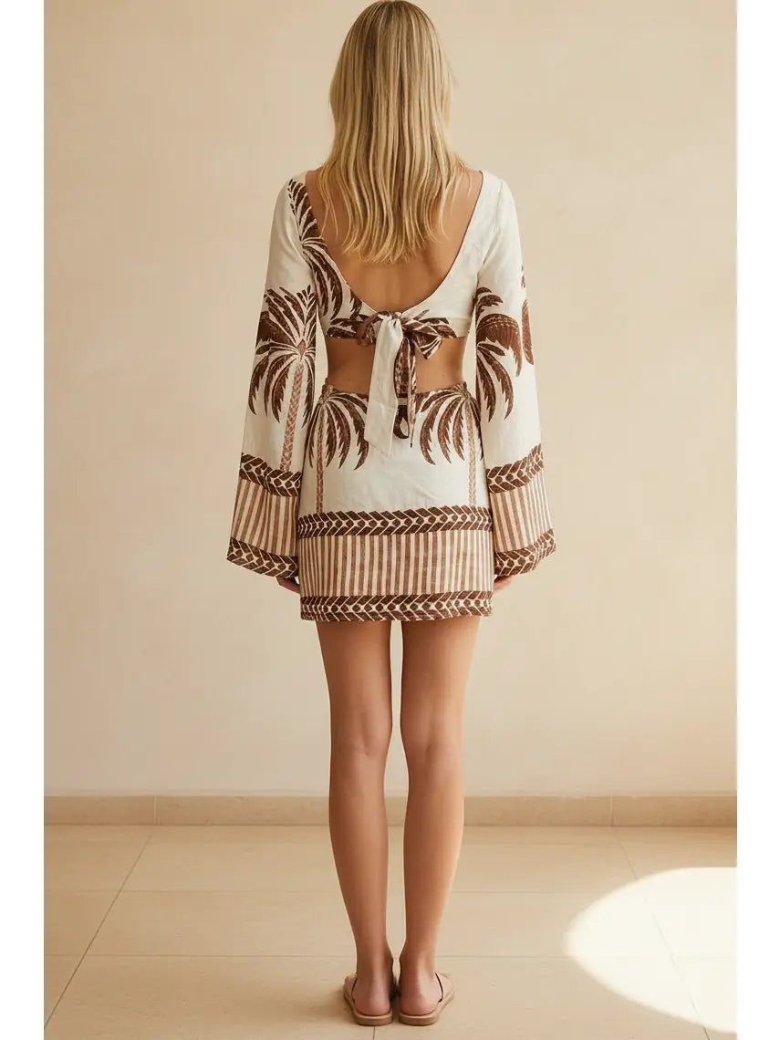 2970 PALM TREE MINI DRESS