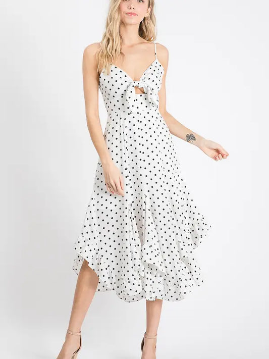 2868  POLKA DOT MIDI DRESS