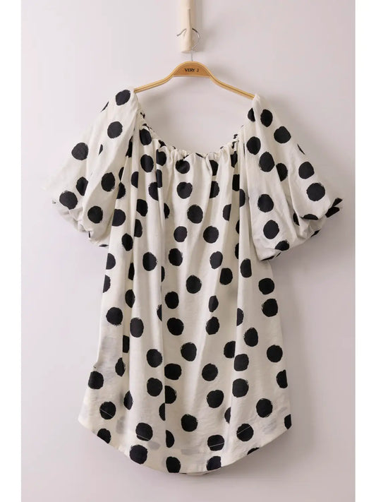 3076 POLKA DOT MINI DRESS