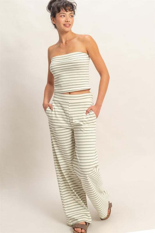 2889 STRIPE TOP AND PANT SET