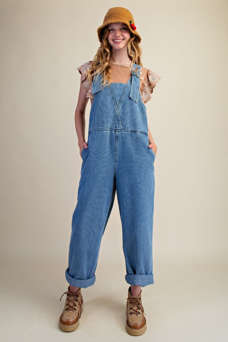 3170 WASH DENIM OVERALLS