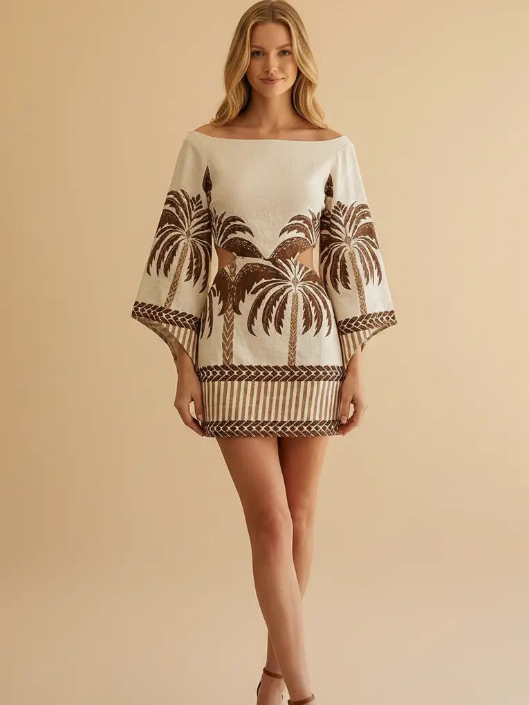 2970 PALM TREE MINI DRESS