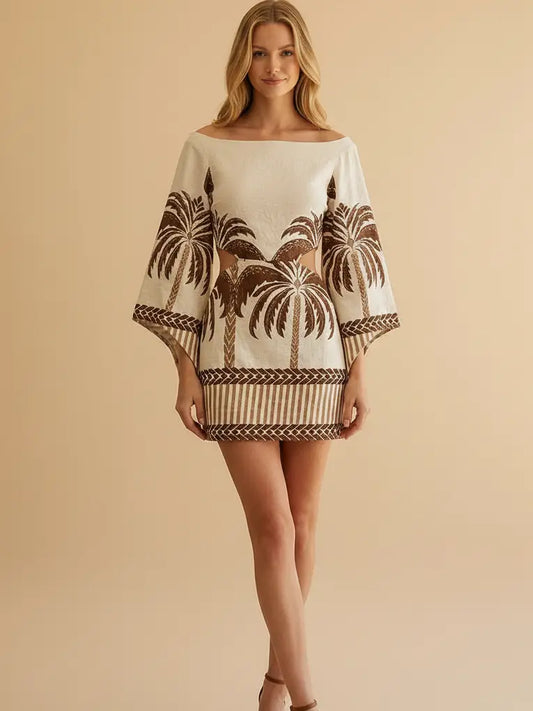 2970 PALM TREE MINI DRESS