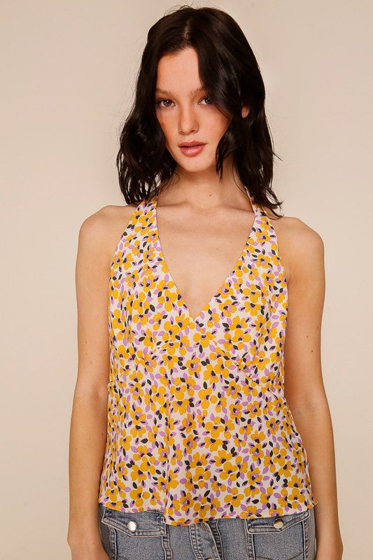 2946 FLORAL HALTER TOP