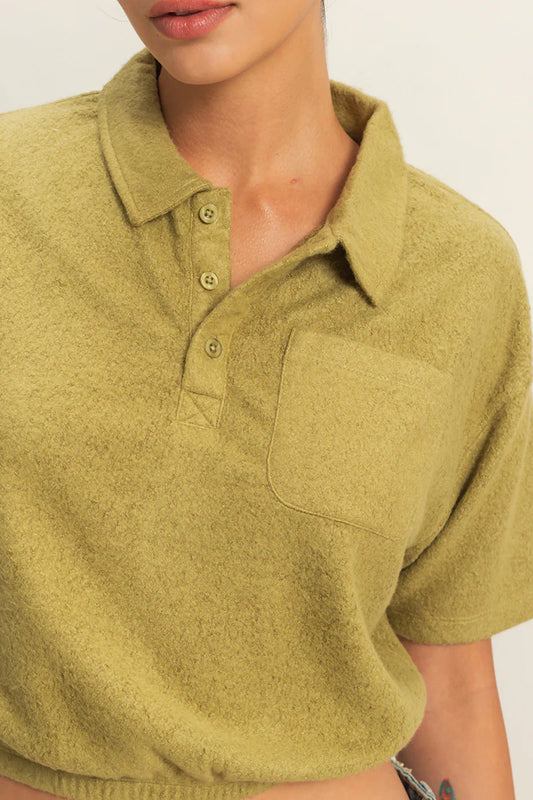 3114 COLLARED SHORT SLEEVE TOP